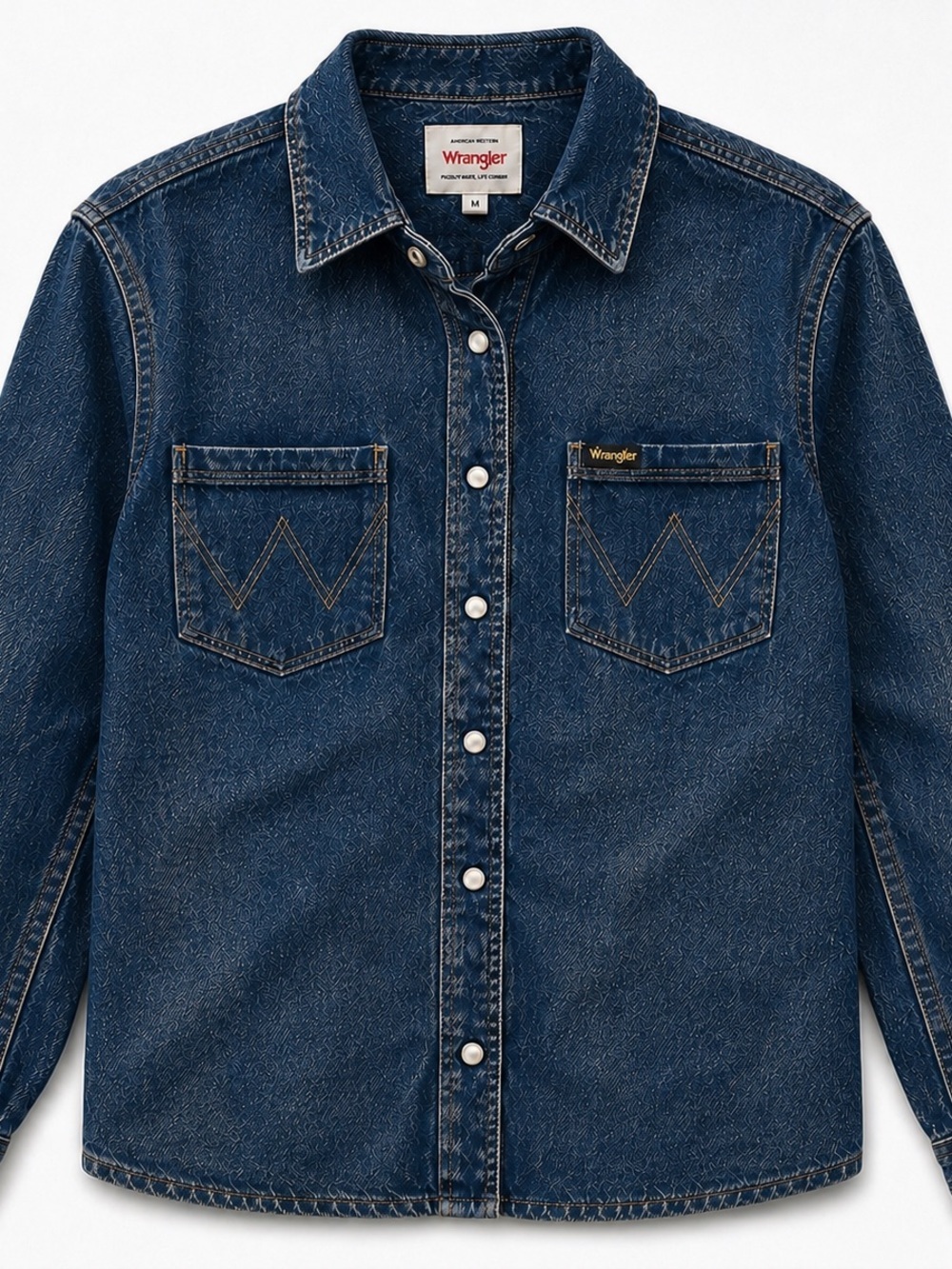 Vintage Wrangler Women's Dark Indigo Denim Shirt Jacket
